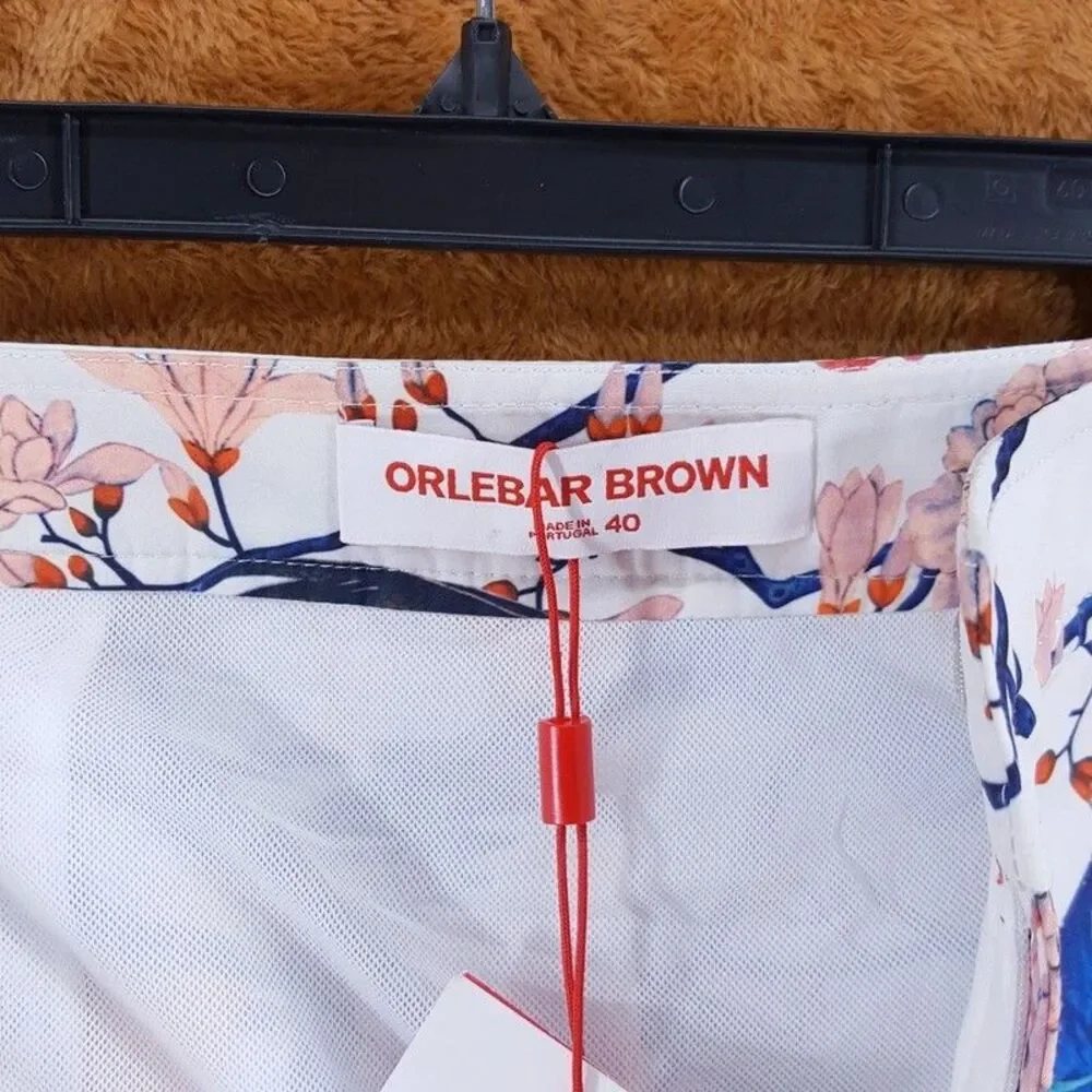 ORLEBAR BROWN Mens Swimwear Sz 40 White Floral Swim Shorts BULLDOG Fantasy $395